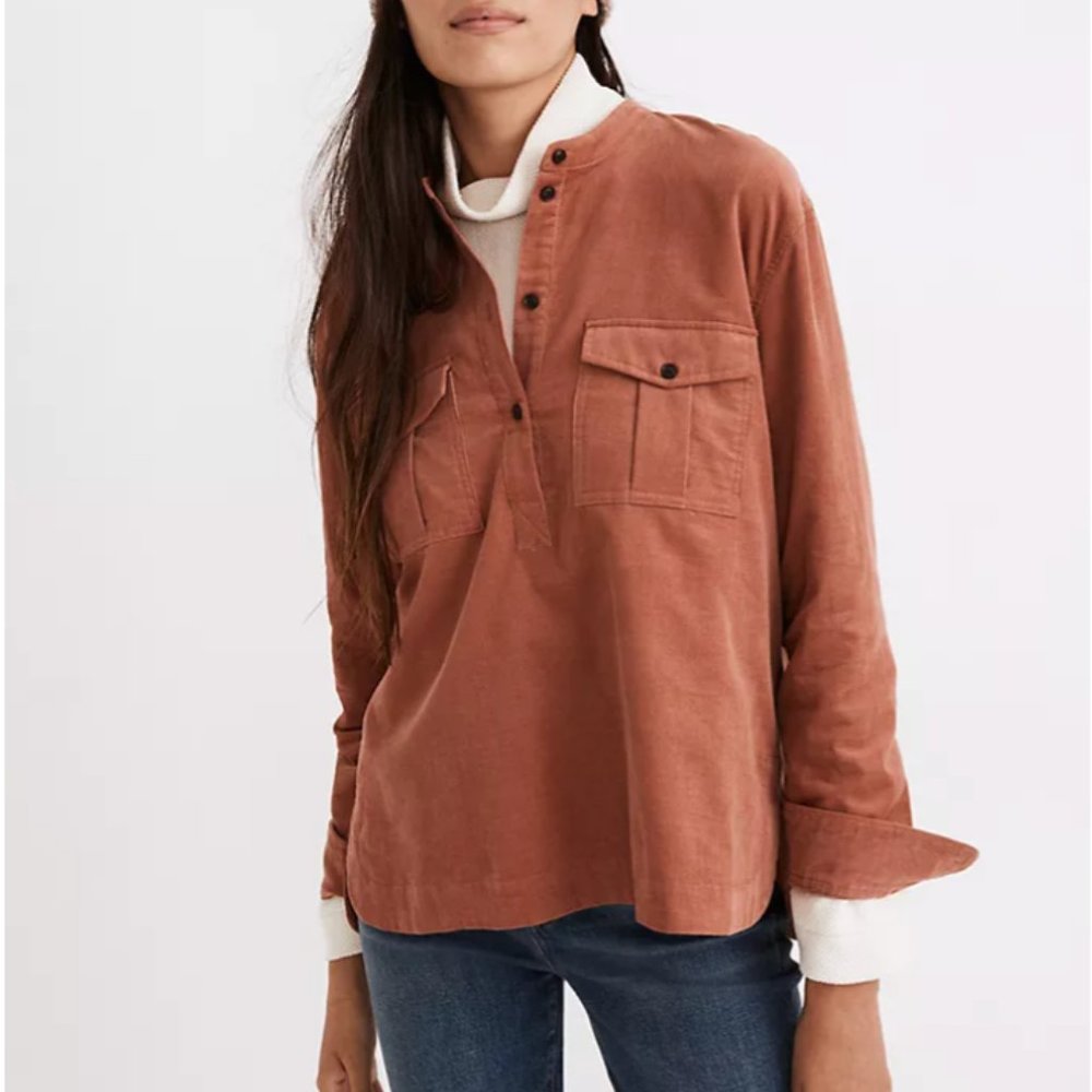 Madewell Corduroy Utility Popover Shirt Women's Small